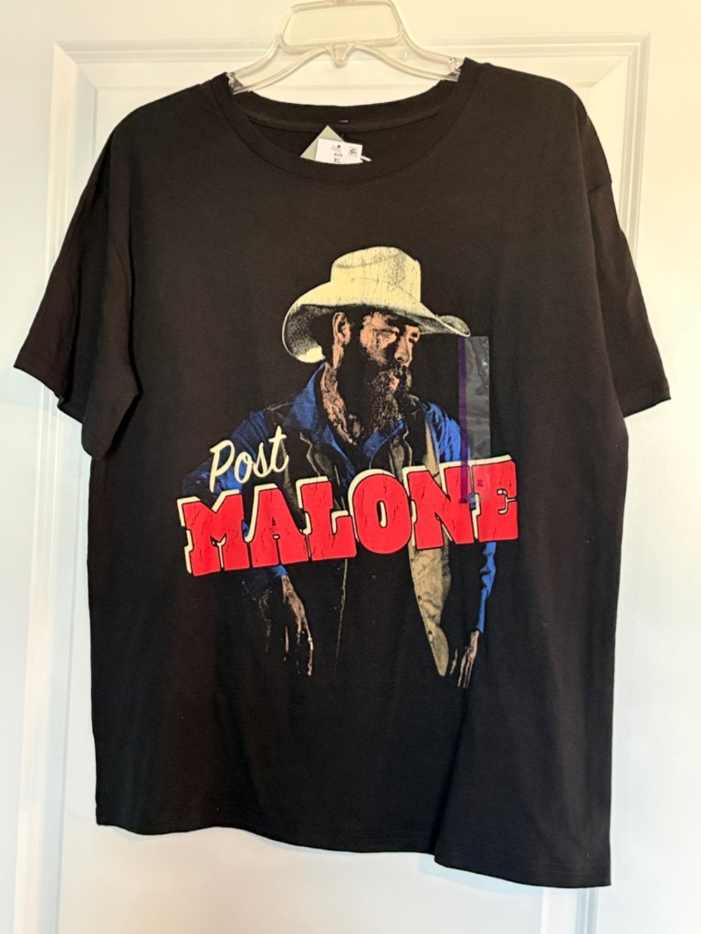 Post Malone Graphic Tee Black Red Logo XL NWT